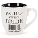 Mary Square Father of the Bride Scan Here Barcode White 20 Ounce Ceramic Coffee Mug