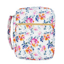 Mary Square Savannah Floral Pattern 8 x 10.5 Inch Polyester Zippered Bible Cover Case with Handle