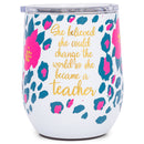 Mary Square 12oz Stainless Drink Travel Tumbler. With double walled, BPA hard plastic locking closure lid, Vacuum Insulated Stainless Steel Technology, this tumbler is amazing! (Become A Teacher)