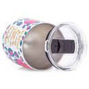 Mary Square 12oz Stainless Drink Travel Tumbler. With double walled, BPA hard plastic locking closure lid, Vacuum Insulated Stainless Steel Technology, this tumbler is amazing! (Become A Teacher)