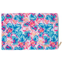 Peony Sorbet Floral Blue 9.5 x 7 Canvas Fabric Pocket Journal Notebook