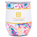 Mary Square 12oz Stainless Drink Travel Tumbler. With double walled, BPA hard plastic locking closure lid, Vacuum Insulated Stainless Steel Technology, this tumbler is amazing! (Peony Sorbet)