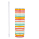 Mary Square Stainless Steel Skinny Straw Tumbler, Tripled Wall Insulated with Lid, 20 Ounce, Swept Away