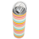 Mary Square Stainless Steel Skinny Straw Tumbler, Tripled Wall Insulated with Lid, 20 Ounce, Swept Away