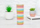 Mary Square Stainless Steel Skinny Straw Tumbler, Tripled Wall Insulated with Lid, 20 Ounce, Swept Away