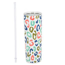 Mary Square Stainless Steel Skinny Straw Tumbler, Tripled Wall Insulated with Lid, 20 Ounce, Wildside