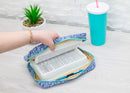 Mary Square Bible Cover, Book Cover and Protective Bible Carrying Case for Church and Study with Handle and Zippered Pocket, 10.5 x 8 x 2.5 Inches
