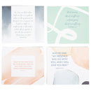 Mary Square Scripture Wooden Block Stand, 26 Inspirational Cards