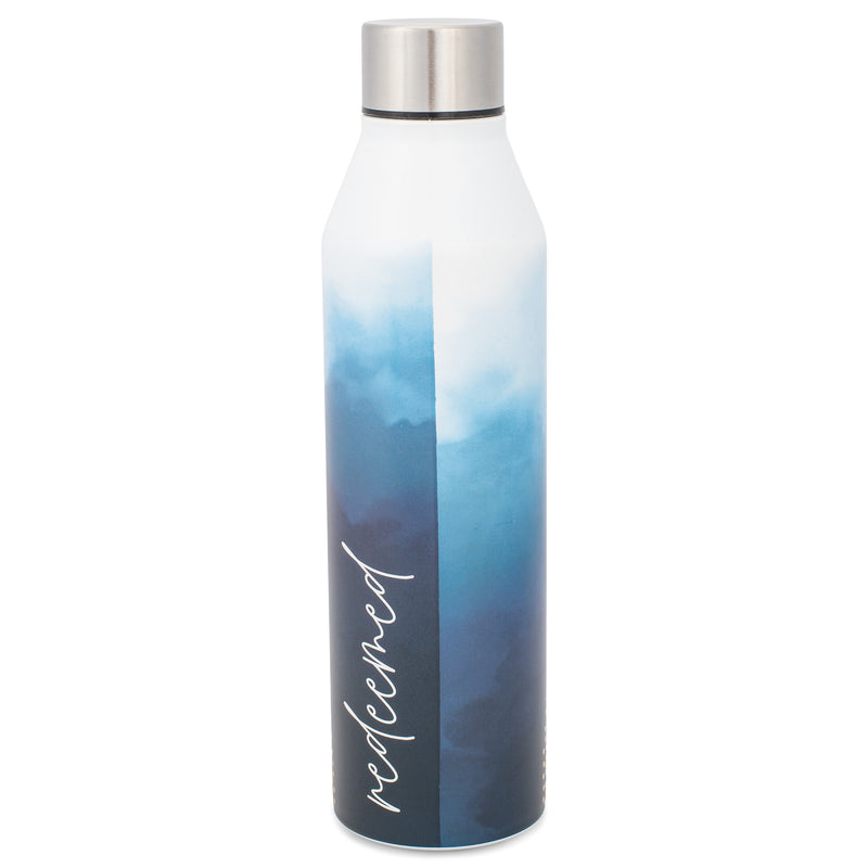 Redeemed Cloudy Blue 17 ounce Stainless Steel Sports Water Bottle