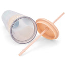 Cross Before World Behind Blush 24 ounce Acrylic Travel Tumbler with Straw