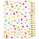 Mary Square "Be Happy Be Bright Be You" Multi Dot 7" x 9" 18 Month Tabbed Spiral Calendar Agenda