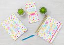 Mary Square "Be Happy Be Bright Be You" Multi Dot 7" x 9" 18 Month Tabbed Spiral Calendar Agenda