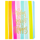 Mary Square "Today Is The Perfect Day To Be Happy" Mutli-Stripe 7"x9.5"Bound Lux Journal