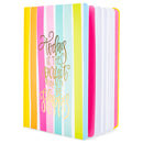 Mary Square "Today Is The Perfect Day To Be Happy" Mutli-Stripe 7"x9.5"Bound Lux Journal