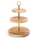 Mary Square Mango Wood 3 Tiered Server