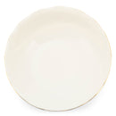 Mary Square Classic White Gold Rimmed Large 11.5 x 4.5 Ceramic Decorative Serving Bowl