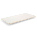 Mary Square Classic White Gold Rimmed 16 x 7 Ceramic Horizontal Serving Platter
