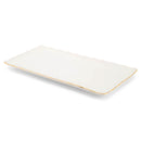Mary Square Classic White Gold Rimmed 16 x 7 Ceramic Horizontal Serving Platter
