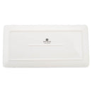 Mary Square Classic White Gold Rimmed 16 x 7 Ceramic Horizontal Serving Platter