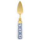 Mary Square Moroccan Blue Pattern 7.75 inch Metal Cheese Knives