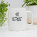 Mary Square Not Listening Rose Pink 19 ounce Ceramic Coffee Mug