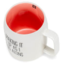 Mary Square Making It Up As I Go Rose Pink 19 ounce Ceramic Coffee Mug