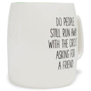 Mary Square People Run Away With Circus Green 19 ounce Ceramic Coffee Mug