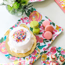 Mary Square Garden Party Pink Floral 11 x 15 Melamine Serving Platter