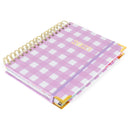 Mary Square Pink Gingham Plaid 7 x 9 Paper Daily Journal Agenda