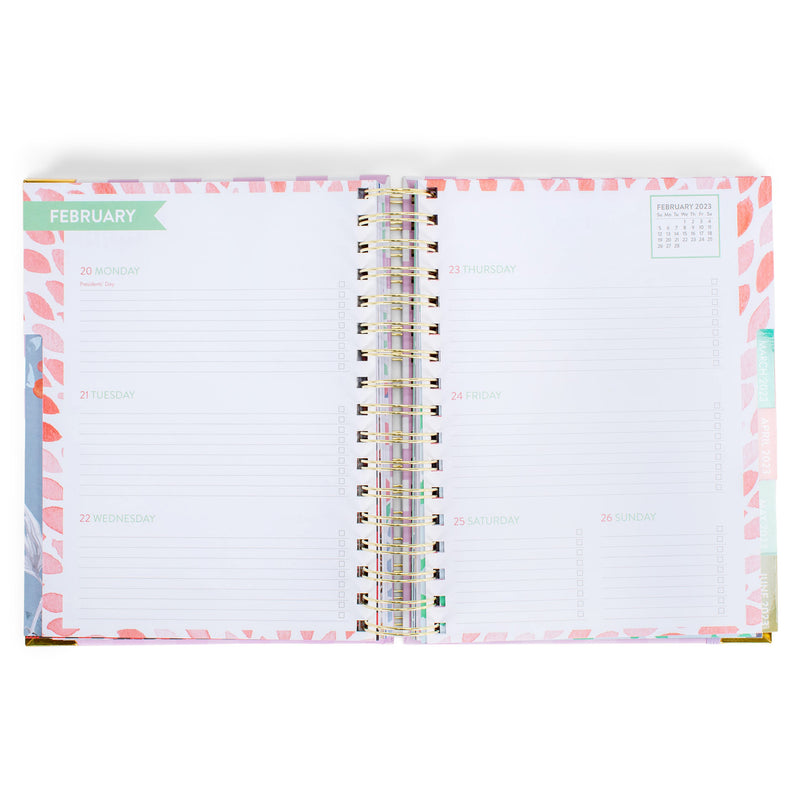 Mary Square Pink Gingham Plaid 7 x 9 Paper Daily Journal Agenda