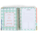Mary Square Dare to Begin Teal Animal Pattern 7 x 9 Paper Daily Journal Agenda