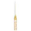 Mary Square Golden Leopard Pronged 7.75 inch Metal Cheese Knives