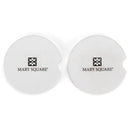 Mary Square Worthy Chosen Loved Pink Floral 2.5 inch Stoneware Absorbent Car Coaster Set of 2