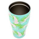 Mary Square Party Animal Teal Jaguar 32 ounce Stainless Steel Travel Tumbler
