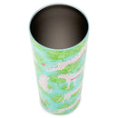 Mary Square Party Animal Teal Jaguar 20 ounce Stainless Steel Skinny Travel Tumbler with Straw