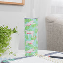Mary Square Party Animal Teal Jaguar 20 ounce Stainless Steel Skinny Travel Tumbler with Straw
