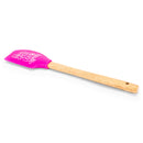 Mary Square Life Is Short Lick Spoon Pink 12 x 2.5 Silicone Mixing Spatula