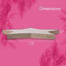 Mary Square Natural Brown Star 13.25 x 13 Mango Wood Christmas Cheese Cutting Board