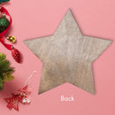 Mary Square Natural Brown Star 13.25 x 13 Mango Wood Christmas Cheese Cutting Board