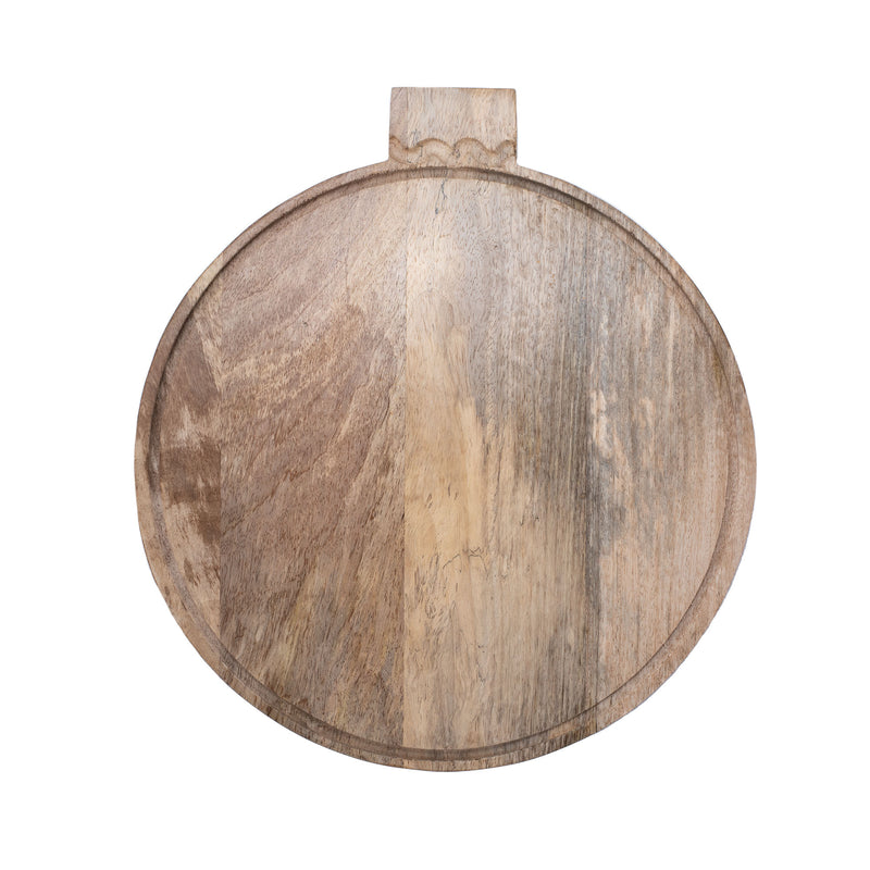 Mary Square Natural Brown Ornament 14.7 x 13.25 Mango Wood Christmas Cheese Cutting Board