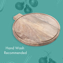 Mary Square Natural Brown Ornament 14.7 x 13.25 Mango Wood Christmas Cheese Cutting Board