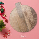 Mary Square Natural Brown Ornament 14.7 x 13.25 Mango Wood Christmas Cheese Cutting Board