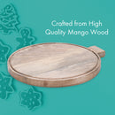 Mary Square Natural Brown Ornament 14.7 x 13.25 Mango Wood Christmas Cheese Cutting Board