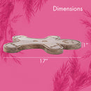 Mary Square Natural Brown Gingerbread 16.5 x 13.25 Mango Wood Christmas Cheese Cutting Board