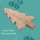 Mary Square Natural Brown Christmas Tree 17.25 x 9.5 Mango Wood Christmas Cheese Cutting Board