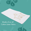 Mary Square Nativity White and Gold Tone 26 x 13 Cotton Christmas Hand Dish Tea Towel