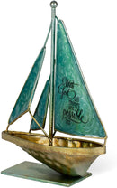 Dicksons with God All Things Possible Matthew 19:26 6 x 5 Metal Table Top Sailboat Figurine Decoration