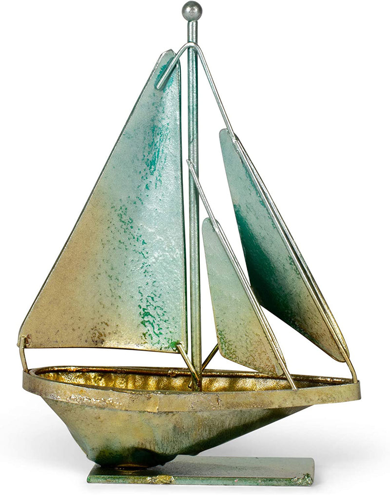 Dicksons with God All Things Possible Matthew 19:26 6 x 5 Metal Table Top Sailboat Figurine Decoration