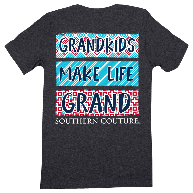 Southern Couture Classic Grand Kids Make Life Grand Womens T-Shirt - Dark Heather