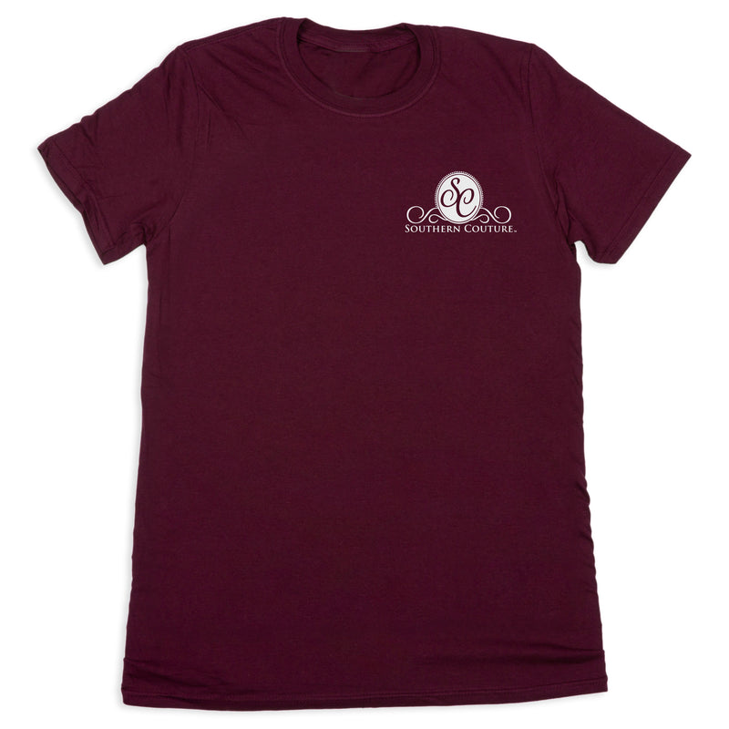 Southern Couture SC Classic Humble & Kind Farm Pig Womens Classic Fit T-Shirt - Maroon